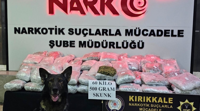 Operasyonda 60 kilo uyuşturucu bulundu